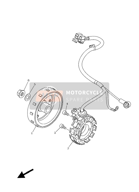 2BMH14500000, Rotor Complet, Yamaha, 0